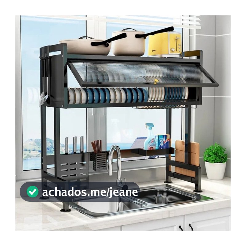 Escorredor de Louças Não Ajustável Cozinha Suspensa Modular Pia Organizador de Pratos e Talheres