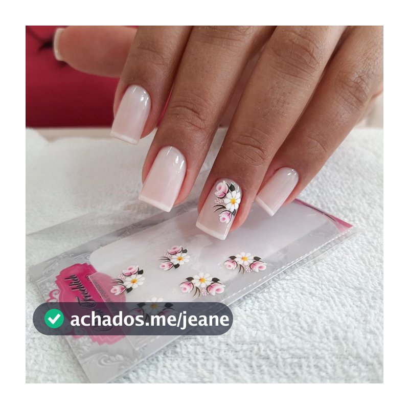 Kit 100 adesivos de unhas para decoração de unha - 10 cartelas