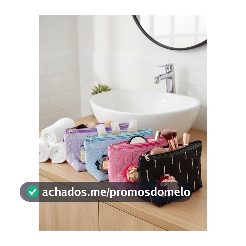 Necessaire Organizador Multiuso Elegante Necessaire Estojo Organizador para Maquiagem 15x24cm - HN84912