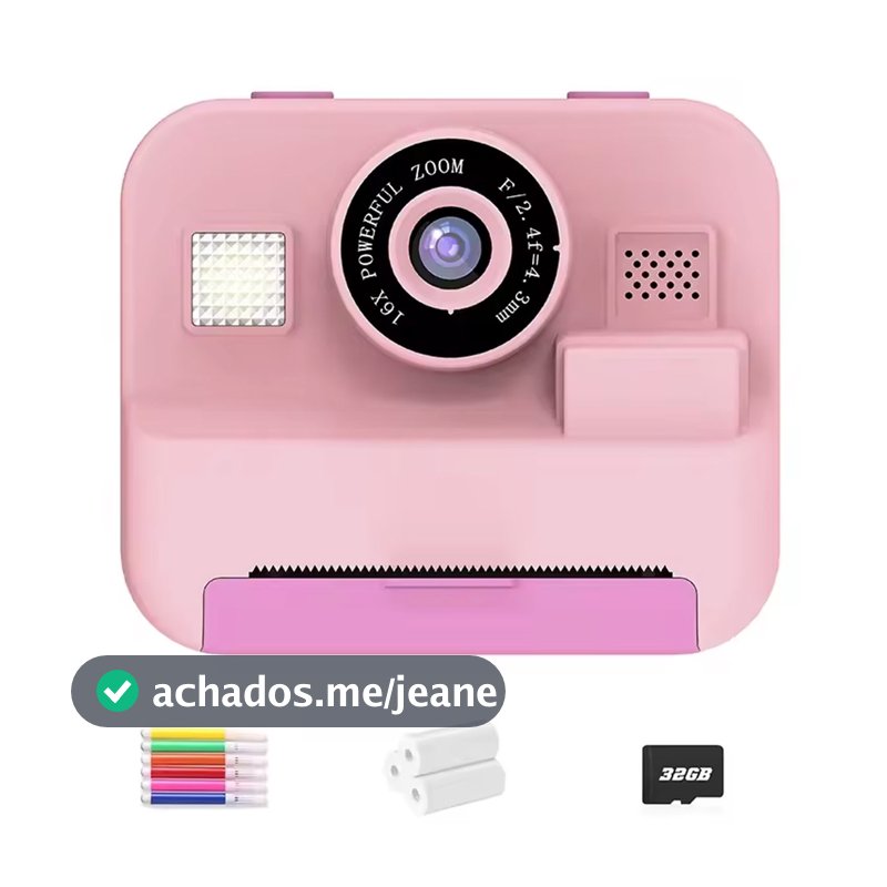 Camera Digital Impressao Instantanea Infantil Criança Foto Video Jogo Joguinhos Divertido