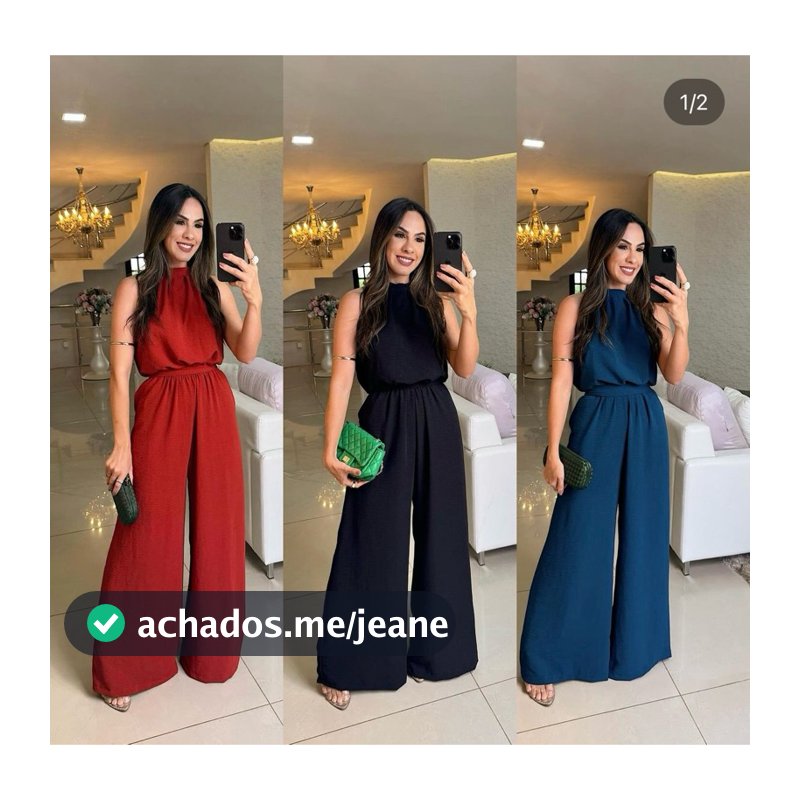 Macacão longo Feminino  Liso de Amarrar GOLA ALTA