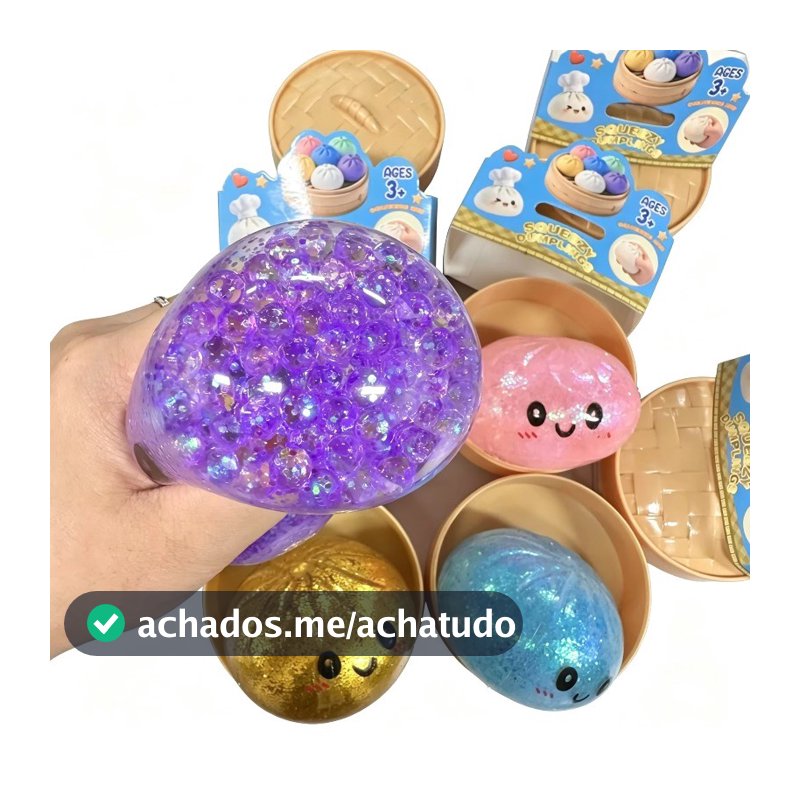 Brinquedo sensorial macio em formato de bolinho, el��stico e brilhante para aliviar o estresse.