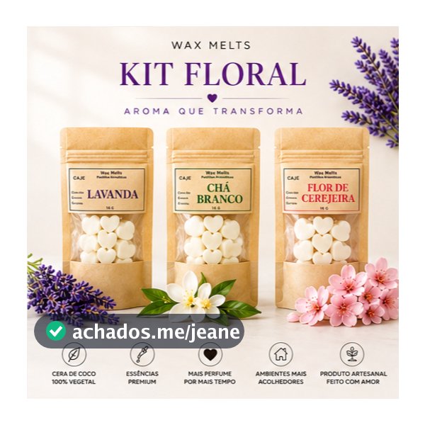 KIT 3 Pastilhas Wax Melts 16gr cada - Pastilhas Aromáticas escolha o seu preferido.