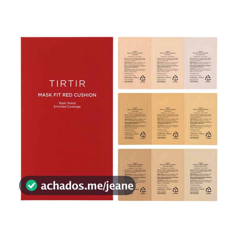 [TIRTIR] Kit De Teste De Máscara Com Almofada Vermelha 9 Sombras (1g x 9 Tons)