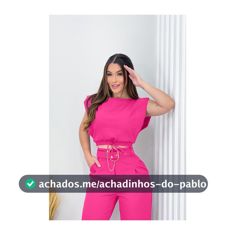 Conjunto Feminino de Calça Alfaiataria Moda Blogueira