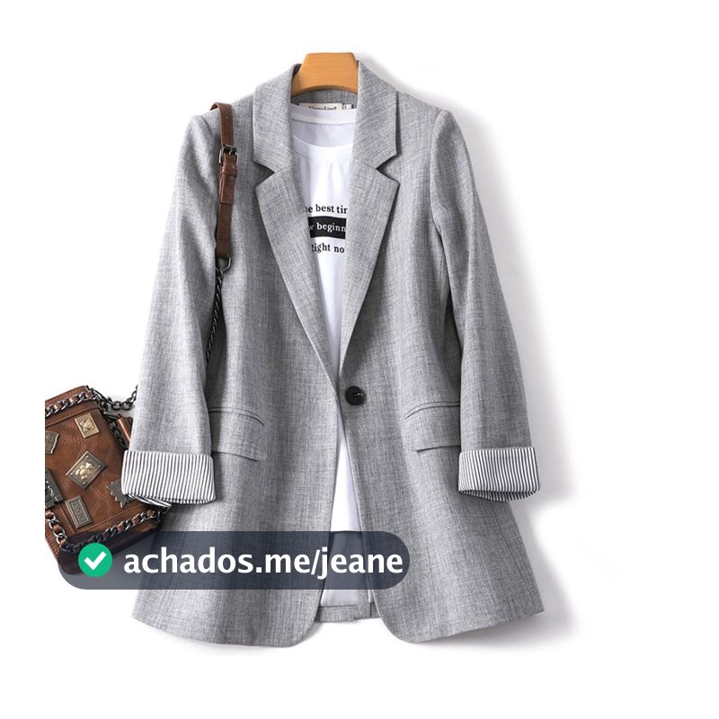 Alta qualidade Blazer Feminino Social forrado alfaiataria Slim casaco casual para outono / inverno / primavera