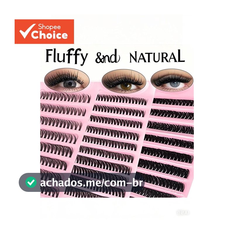 Super Fofo 200 Clusters Falso Vison DIY Cílios Naturais Finos Reutilizáveis Para Iniciantes Autoaplicação