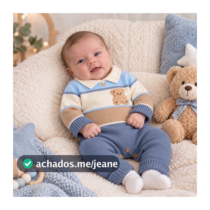 Macacão para bebê menino Charme Jorge
