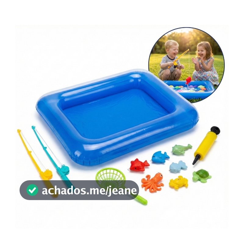 Brinquedo De Pesca Infantil Piscina Inflável Jogo Água Verão Banho Pescaria