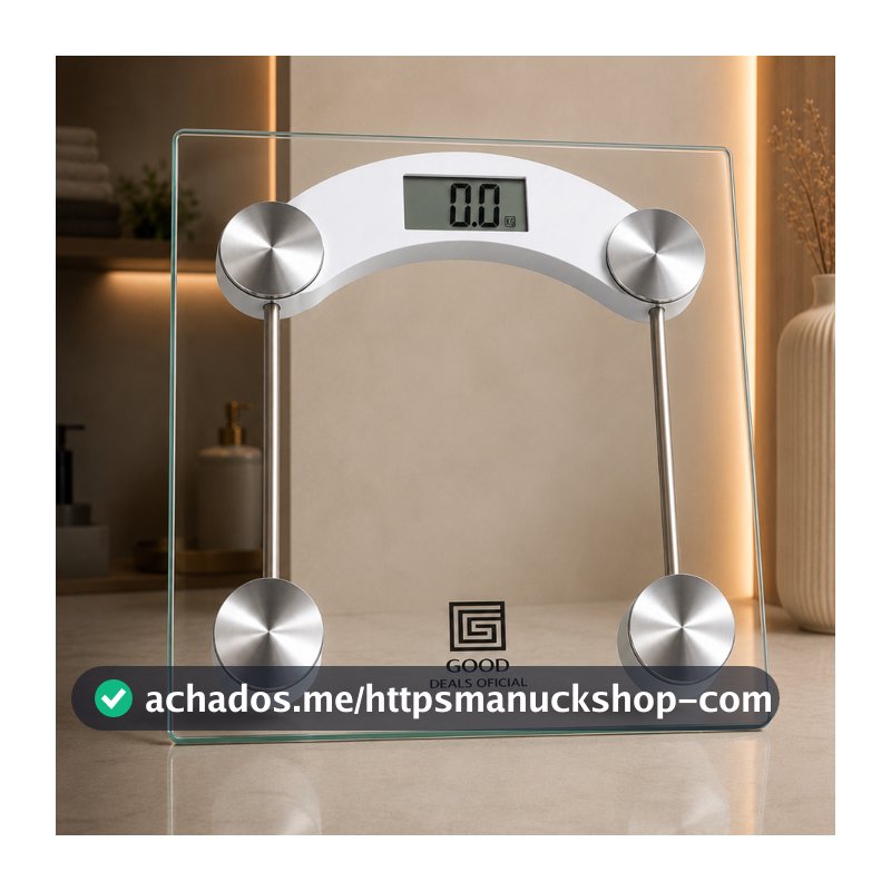 Balança Digital De Vidro até 180Kg Portátil Corporal