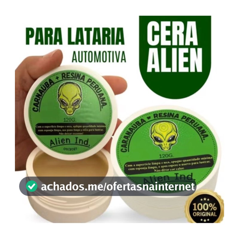 Cera Espelhamento Cerâmico Tira Riscos Repele Água ALIEN IND