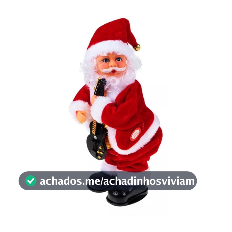 Boneco Papai Noel Dança mexe bum bum E Toca Música Natal fio sobe e desce Envio Rápido