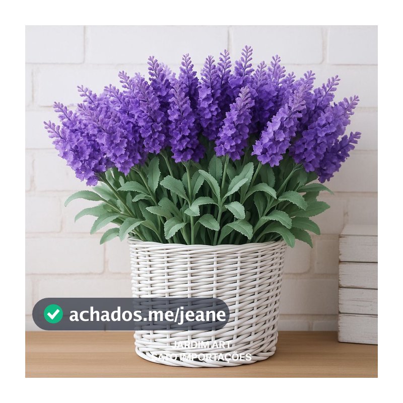 Decoração com 6 Buquês Lavanda Artificial Roxa
