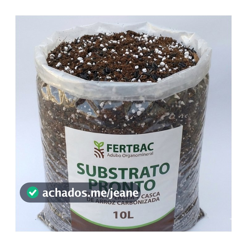 Substrato Pronto 10L | Turfa + Perlita + Casca de Arroz Carbonizada | FERTBAC