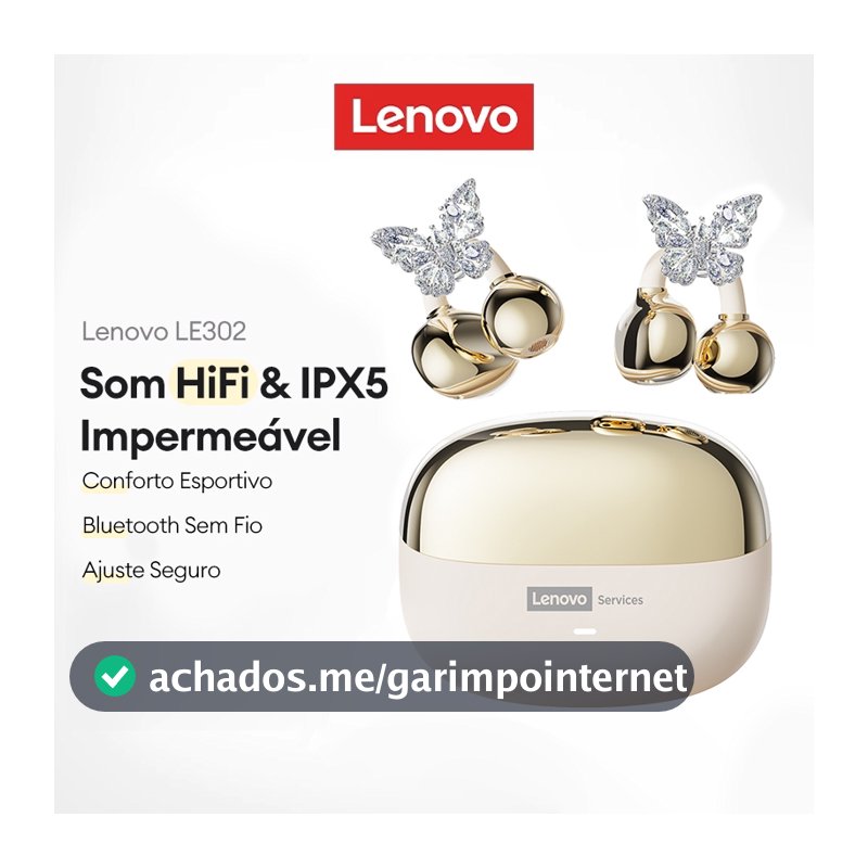 Lenovo LE302 Fones De Ouvido Bluetooth IPX5 À Prova D'água HIFI Qualidade De Som Confortável Durante O Exercício