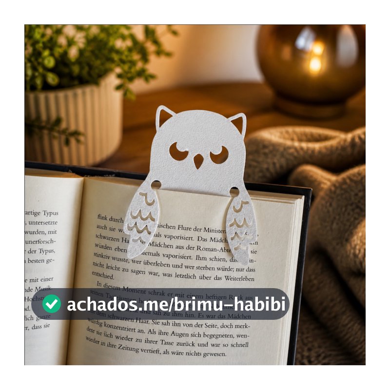 Marcador de Página Coruja Harry Potter Bookmark Geek Presente Criativo Leitura Saga Hogwarts Premium