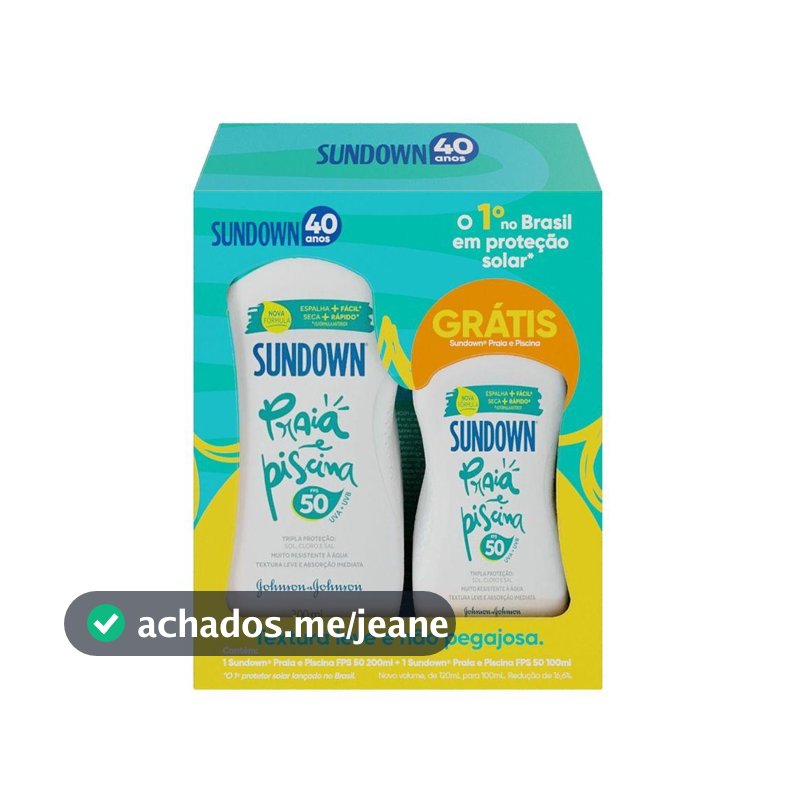 Kit Protetor Solar Sundown FPS 50 200ml + Protetor Solar 100ml