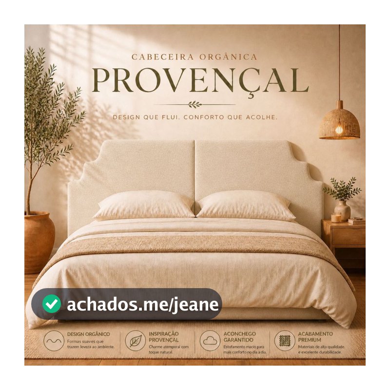 Cabeceira Cama Box Organica Provençal Queen King Casal Tecido Boucle Luxo