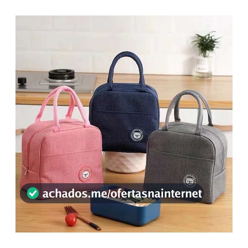 Bolsa Térmica Portátil Marmita Viagem Necessaire Lancheira Almoço Térmica