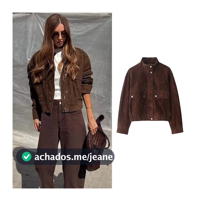 Jaqueta Quente Elegante E Solta Com Bolsos Grandes 20260402
