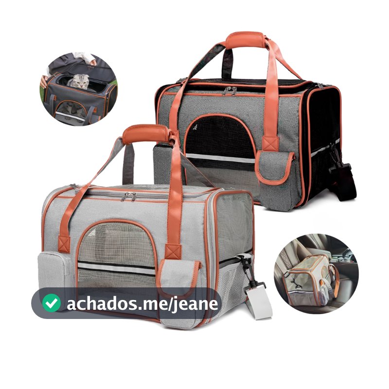 Bolsa Pet Mala Cães Gatos Avião Luxo Transporte Viagem Grande