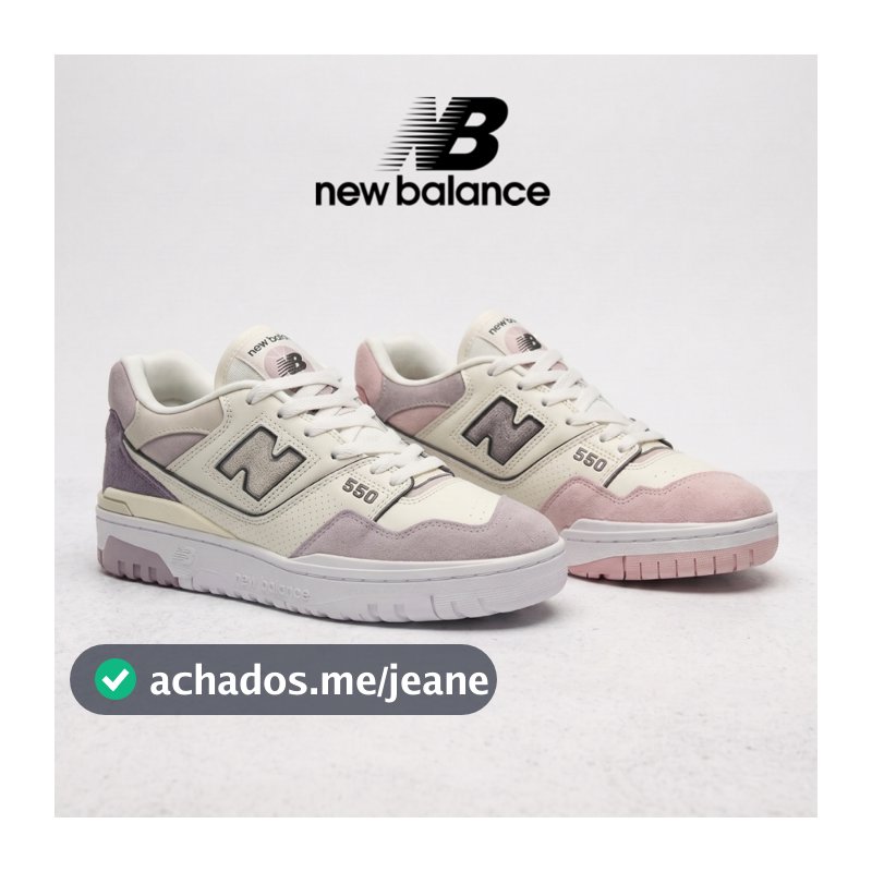 Tênis Feminino New Balance NB 550 Casual Retro Plataforma Confortável Original