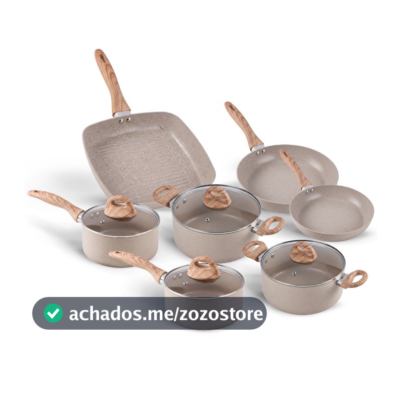 Jogo de Panelas 7 peças Smart Plus Areia indução Brinox