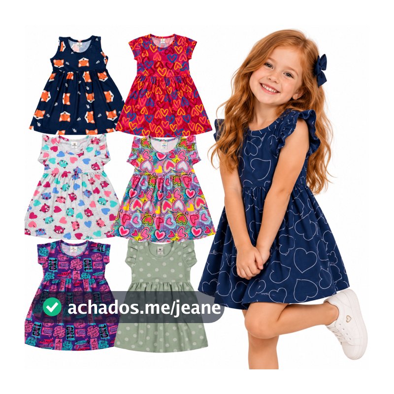 Vestido Infantil Tamanho 1 ao 10 Anos | Vestido Feminino Infantil | vestido menina | Roupa infantil menina