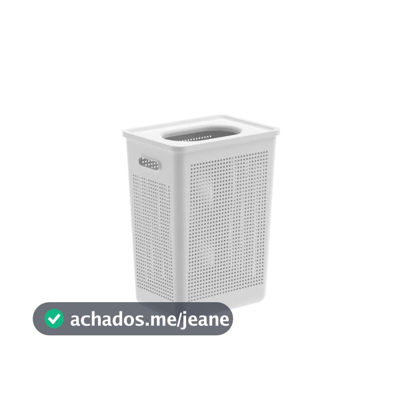 Cesto de Roupas com Tampa Ou 38L Linha Flow