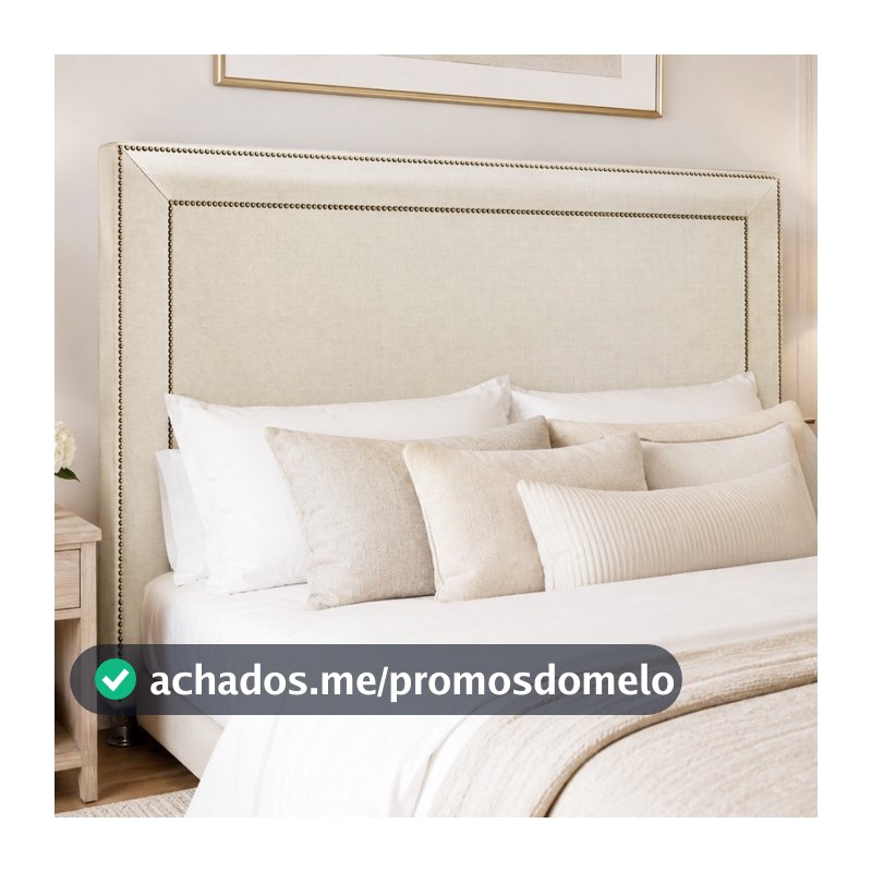 Cabeceira Cama Box Queen 160 cm P05 Berlim Facto Dunas Pérola - Lyam Decor