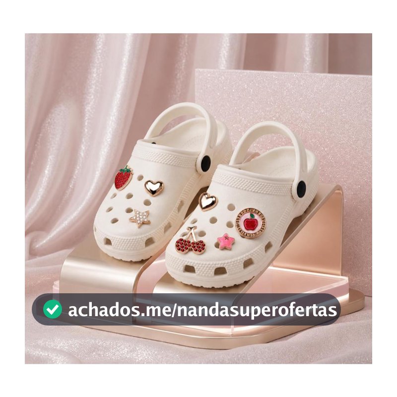 Sandália Babuche Infantil com Enfeites Metalizados Especiais