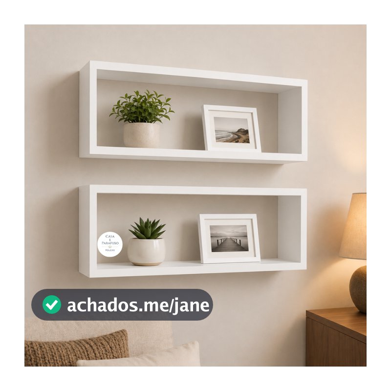 Kit 02 Nichos 50X25cm Sala, Quarto, Decoração, Banheiro (47)