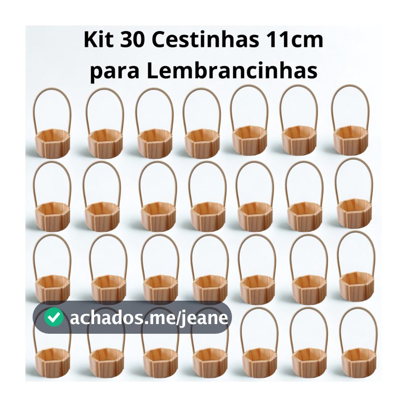 kit 30 Cestinhas 11cm Lembrancinhas para presente e decorações de Natal