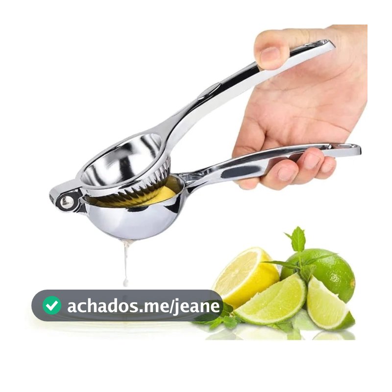 Espremedor de Limão Inox Manual Maciço Super Forte Utensilio para Cozinha Multiuso