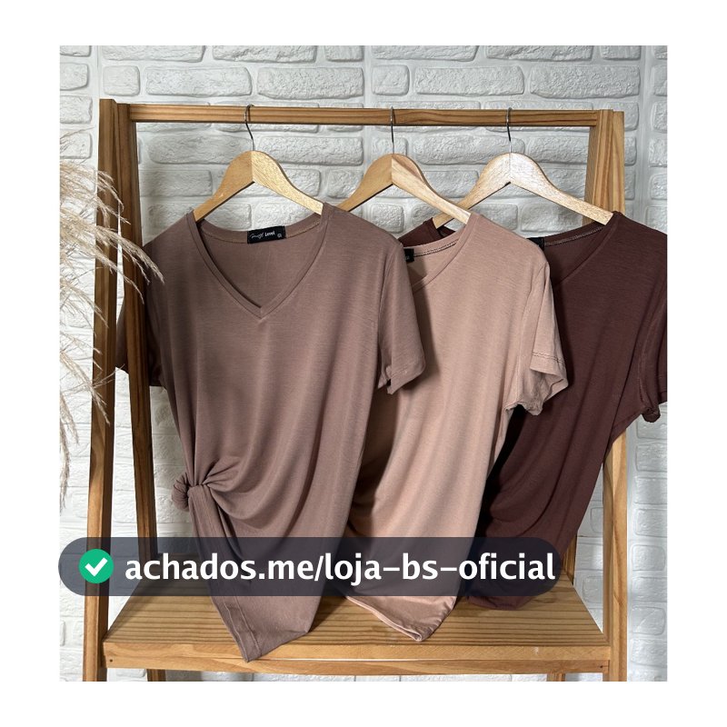 T-shirt Camiseta Femnina 100% Viscolaycra Blusinha Fashion Gola V Estilosa Plus Size
