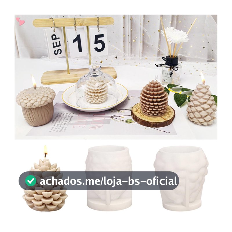 Molde De Vela De Pinha De Natal , Silicone 3D Para Fazer Velas , Cera De Aromaterapia , Resina Epóxi , Sabão De Fundição