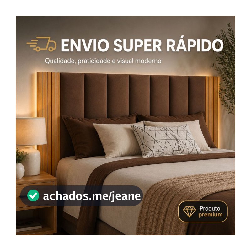 Kit Com Até 12 Peças Cabeceira Modular + Painel Ripado MDF Para Cama Box Casal King Queen - Envio Full