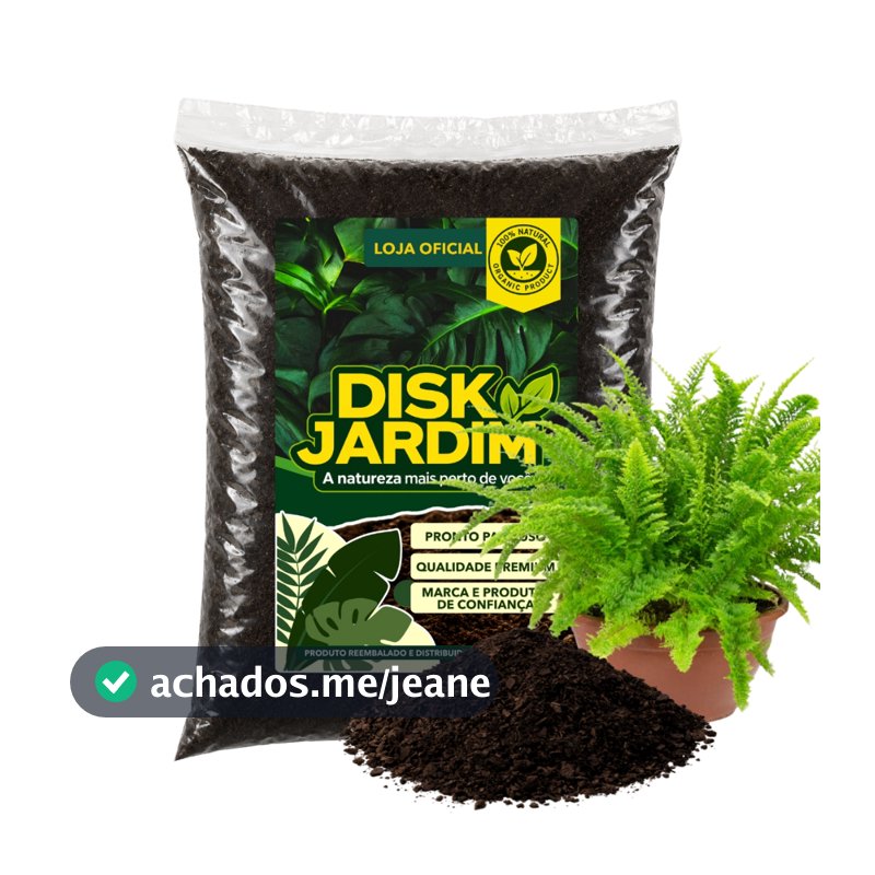 Terra Vegetal Adubada Substrato para Samambaia 2kg 5kg 10kg Disk Jardim
