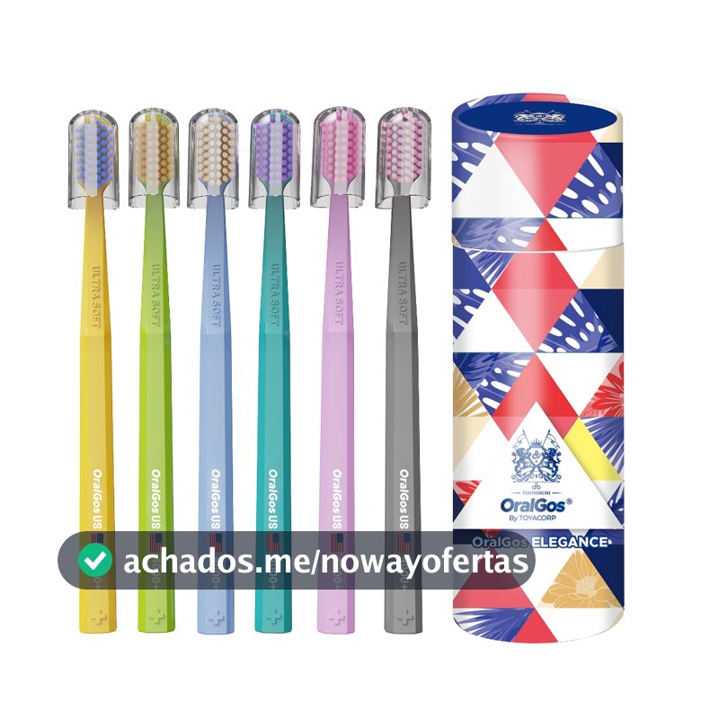 OralGos Escova de Dente Deep Cleaning Pacote Familiar Com 6 Unidades