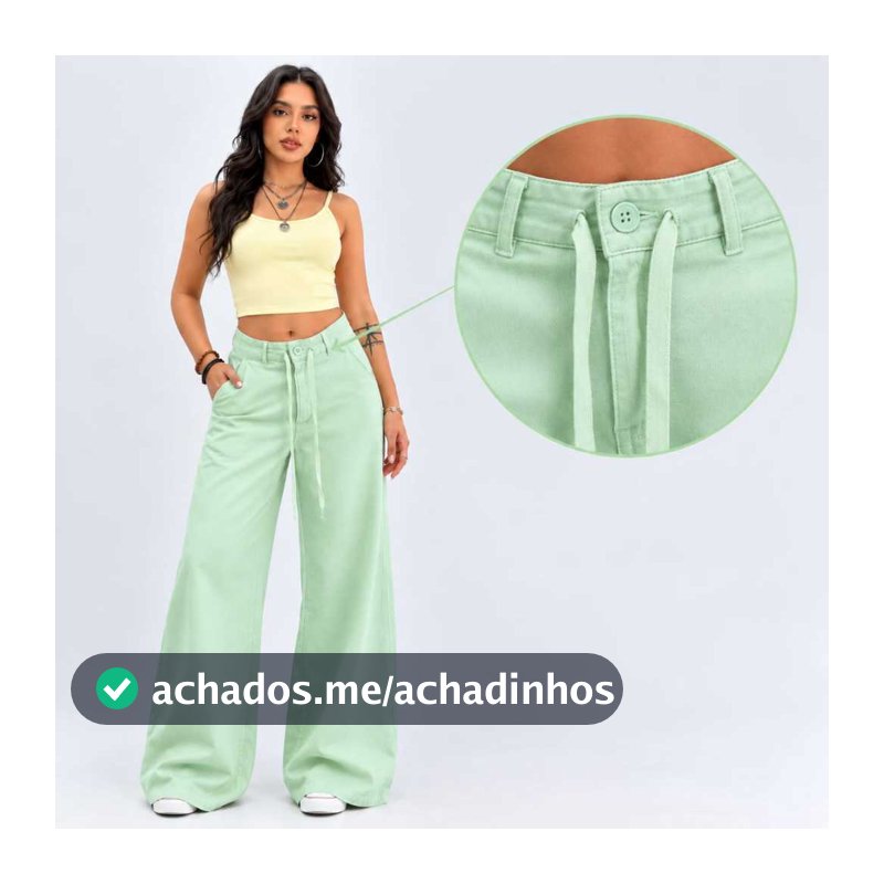 Calça Feminina Sensorial Marrant Pantalona Cintura Alta Com Amarração Elegante