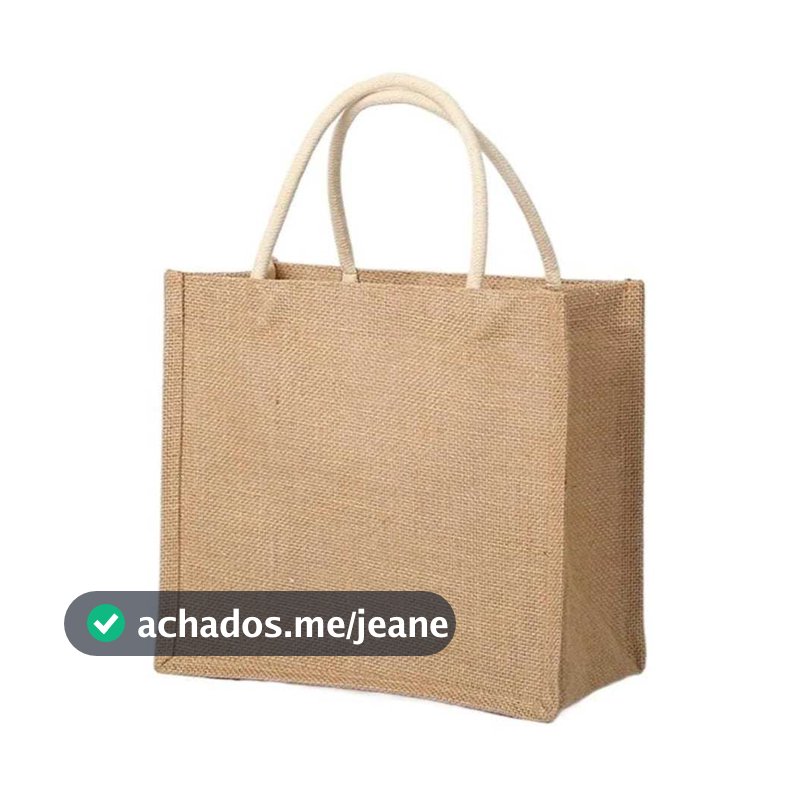 Bolsa Juta Spring Para Supermercado, Mini Saco De Juta Reutilizável