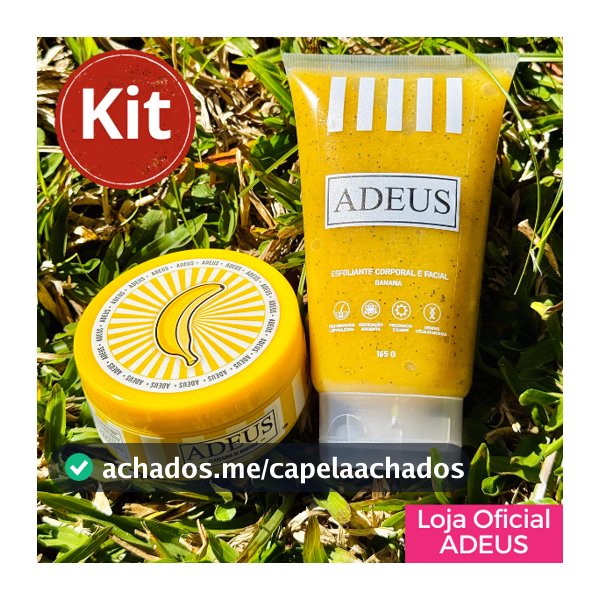 Kit ADEUS - Creme corporal e facial de banana + Esfoliante de Banana