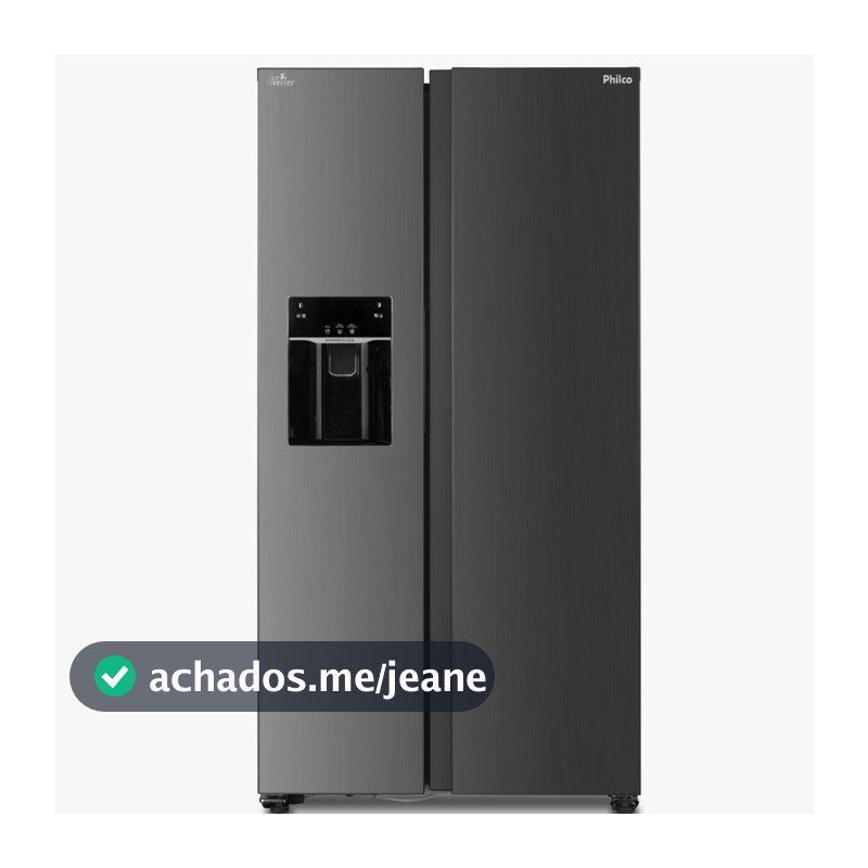 Geladeira | Refrigerador Philco Frost Free Eco Inverter 513L Dispenser de Gelo e Água Inox