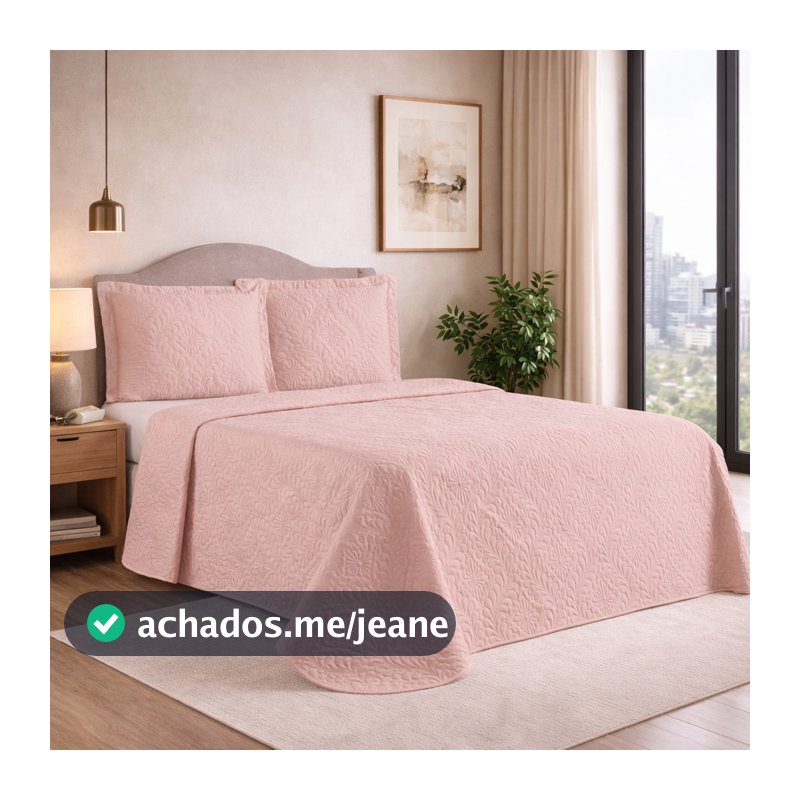 KIT Colcha Cobre Leito Premium Com 3 Peças Luxo Matelado Solteiro-Casal-Queen - Extra Macio