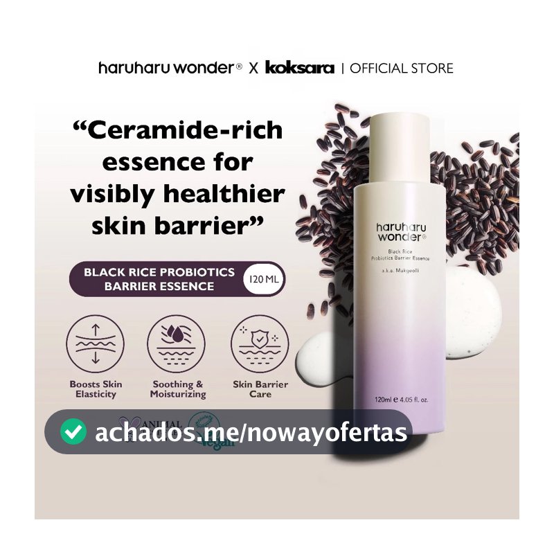 Haruharu Wonder Black Rice Probiotics Barrier Essence 120ml, 30ml