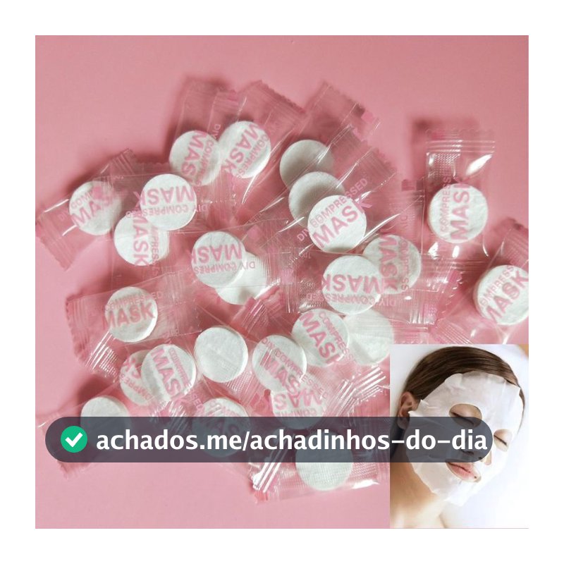 Máscara Desidratada Comprimido Compactada Facial  e Toalhas  de Algodão Diy Compressed