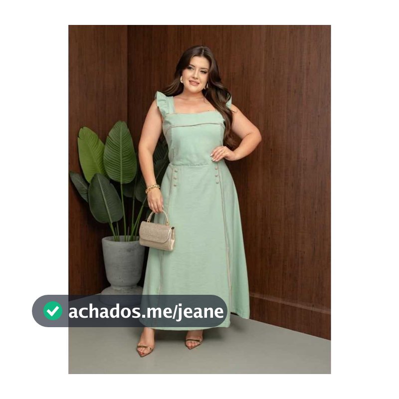 Vestido Feminino Longo Elegante Alças Largas Slim e Plus Size