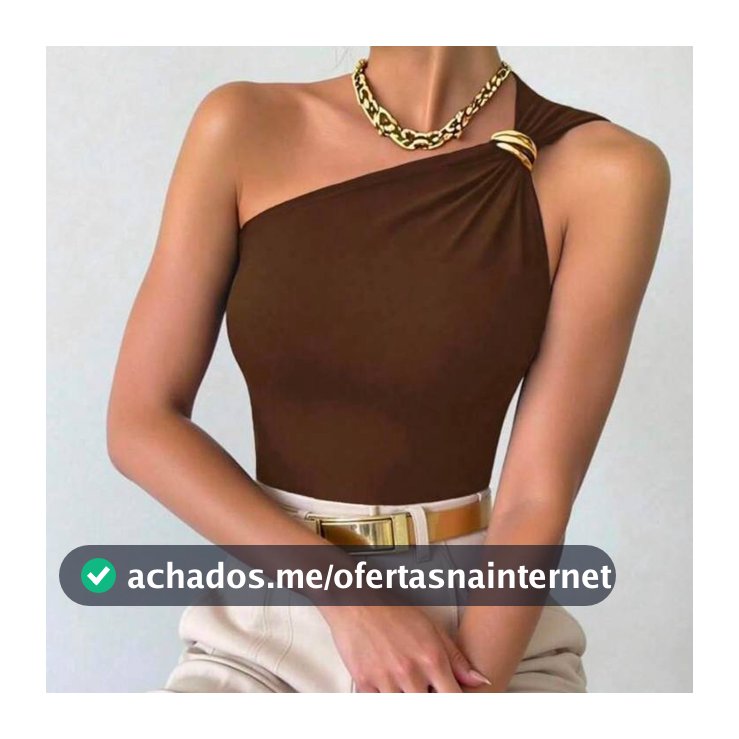 Blusa Feminina Nula Manga Fivela em Argola Tecido Suplex Premium Elegante Casual