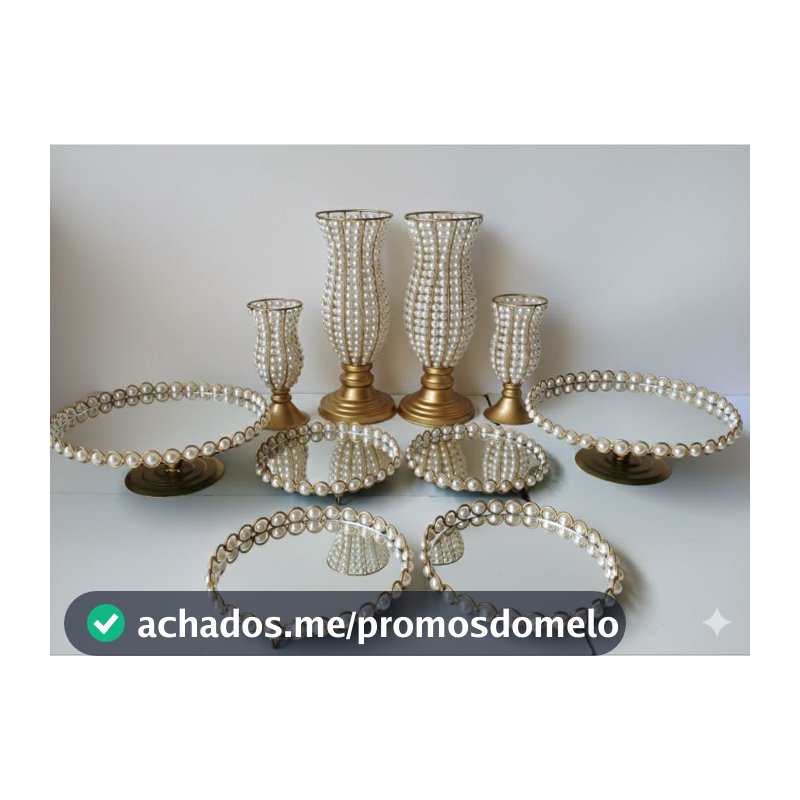 Bandejas e vasos de pedrarias kit com 10 peças bordados com pedrarias ou perolas e espelhos