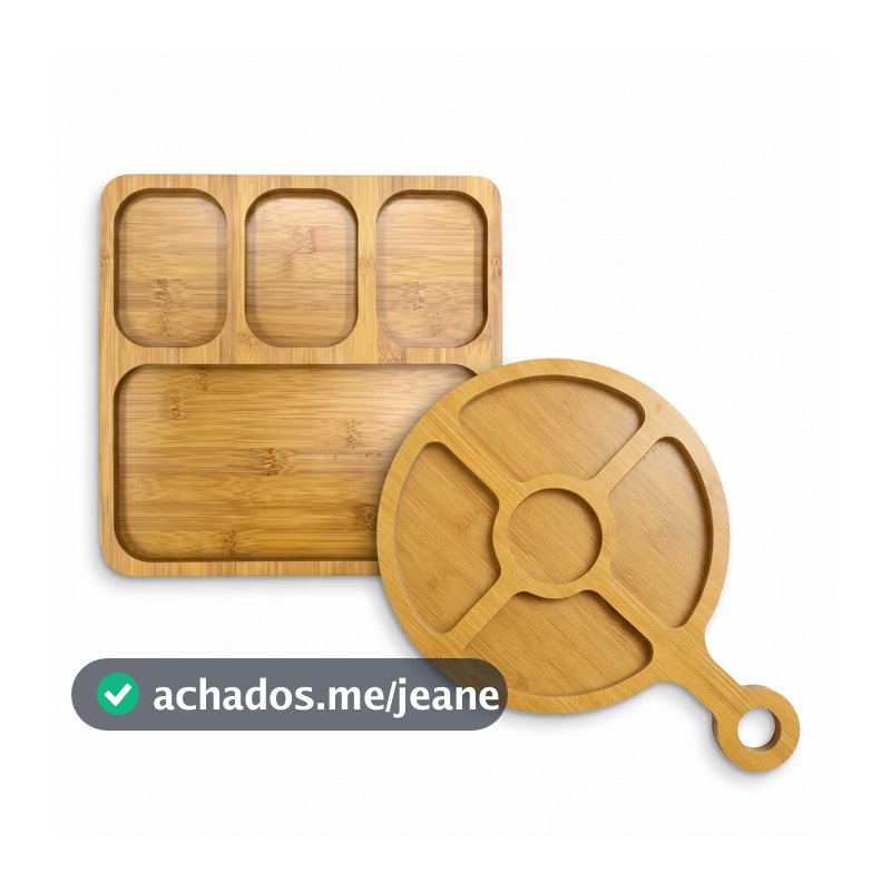 Jogo De Petisqueiras Tabua Frios Mdf Mesa Posta Kit 2 Unidades